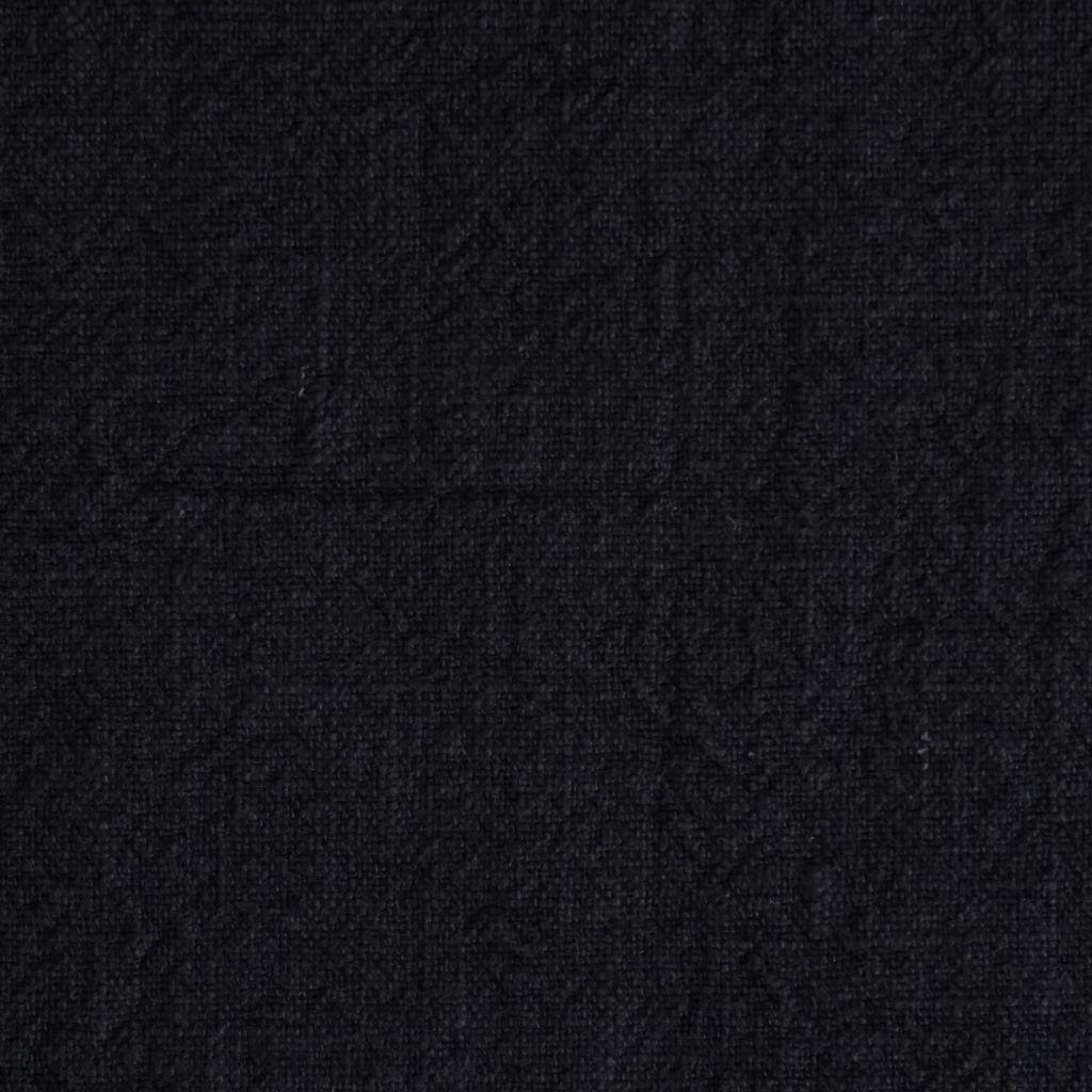 Grasleinen mit Baumwolle stonewashed schwarz